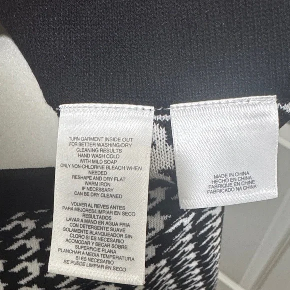 Nipon Boutique Monochrome Houndstooth Midi Skirt - Picture 4 of 6